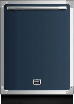 Front. Viking - Tuscany Dishwasher Door Panel Kit for Viking FDWU524 Dishwasher - Slate Blue.