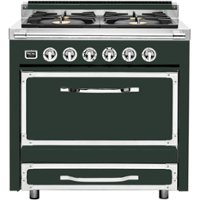 Viking - Tuscany 3.8 Cu. Ft. Freestanding Dual Fuel True Convection Range - Blackforest Green - Front_Zoom