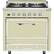 Front. Viking - Tuscany 3.8 Cu. Ft. Freestanding Dual Fuel True Convection Range - Vanilla Cream.