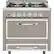 Front. Viking - Tuscany 3.8 Cu. Ft. Freestanding Dual Fuel True Convection Range - Pacific Gray.