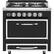 Front. Viking - Tuscany 3.8 Cu. Ft. Freestanding Dual Fuel True Convection Range - Cast Black.