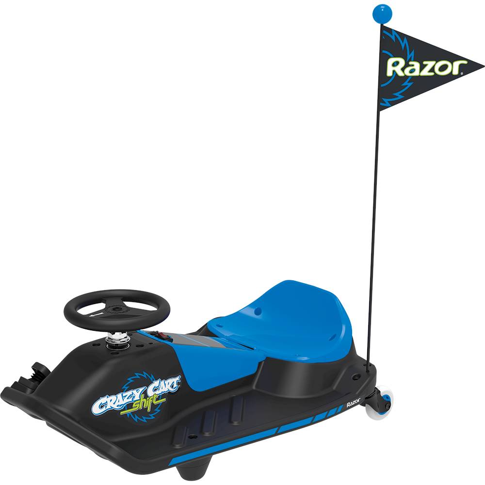 Angle View: Razor - Crazy Cart Shift Battery-Powered Cart - Blue/Black