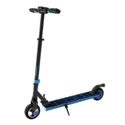 Swagtron - Swagger Foldable Electric Scooter w/7.9 Mi Max Operating Range & 15.5 mph Max Speed - Blue - Front_Zoom