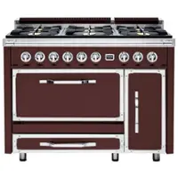 Viking - Tuscany 6.2 Cu. Ft. Freestanding Double Oven Dual Fuel True Convection Range - Kalamata Red - Front_Zoom