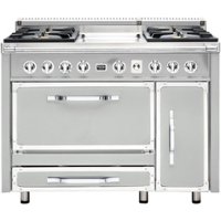 Viking - Tuscany 6.2 Cu. Ft. Freestanding Double Oven Dual Fuel True Convection Range - Frost White - Front_Zoom
