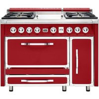 Viking - Tuscany 6.2 Cu. Ft. Freestanding Double Oven Dual Fuel True Convection Range - San Marzano Red - Front_Zoom