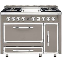 Viking - Tuscany 6.2 Cu. Ft. Freestanding Double Oven Dual Fuel True Convection Range - Pacific Gray - Front_Zoom