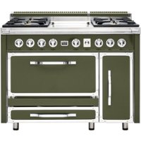 Viking - Tuscany 6.2 Cu. Ft. Freestanding Double Oven Dual Fuel True Convection Range - Cypress Green - Front_Zoom
