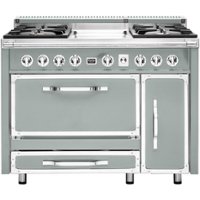 Viking - Tuscany 6.2 Cu. Ft. Freestanding Double Oven Dual Fuel True Convection Range - Artic Gray - Front_Zoom
