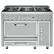 Front. Viking - Tuscany 6.2 Cu. Ft. Freestanding Double Oven Dual Fuel True Convection Range - Artic Gray.