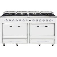 Viking - Tuscany 7.6 Cu. Ft. Freestanding Double Oven Dual Fuel True Convection Range - Frost White - Front_Zoom