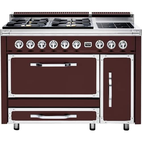 Viking - Tuscany 6.2 Cu. Ft. Freestanding Double Oven Dual Fuel True Convection Range - Kalamata Red