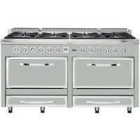 Viking - Tuscany 7.6 Cu. Ft. Freestanding Dual Fuel Convection Range - Arctic Gray - Front_Zoom