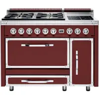 Viking - Tuscany 6.2 Cu. Ft. Freestanding Double Oven Dual Fuel True Convection Range - Reduction Red - Front_Zoom