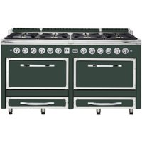 Viking - Tuscany 7.6 Cu. Ft. Freestanding Double Oven Dual Fuel True Convection Range - Blackforest Green - Front_Zoom