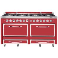Viking - Tuscany 7.6 Cu. Ft. Freestanding Double Oven Dual Fuel True Convection Range - San Marzano Red - Front_Zoom