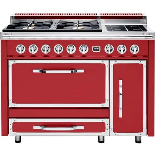 Viking - Tuscany 6.2 Cu. Ft. Freestanding Double Oven Dual Fuel True Convection Range - San Marzano Red