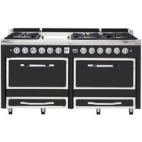 Viking - Tuscany 7.6 Cu. Ft. Freestanding Double Oven Dual Fuel True Convection Range - Cast Black - Front_Zoom