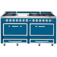 Viking - Tuscany 7.6 Cu. Ft. Freestanding Dual Fuel Convection Range - Alluvial Blue - Front_Zoom