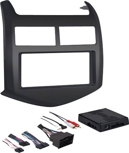 Angle. Metra - Dash Kit for Select 2012-2016 Chevrolet Sonic DIN DDIN - Gray.
