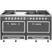 Viking - Tuscany 7.6 Cu. Ft. Freestanding Dual Fuel Convection Range - Damascus Gray - Front_Zoom