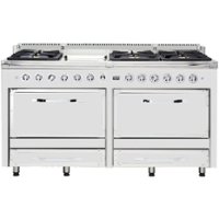 Viking - Tuscany 7.6 Cu. Ft. Freestanding Dual Fuel Convection Range - Frost White - Front_Zoom