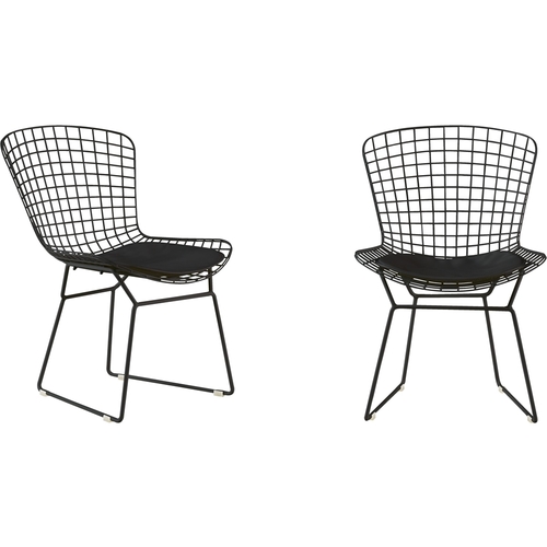Elle Decor - Holly Metal & Iron Chairs (Set of 2) - Black