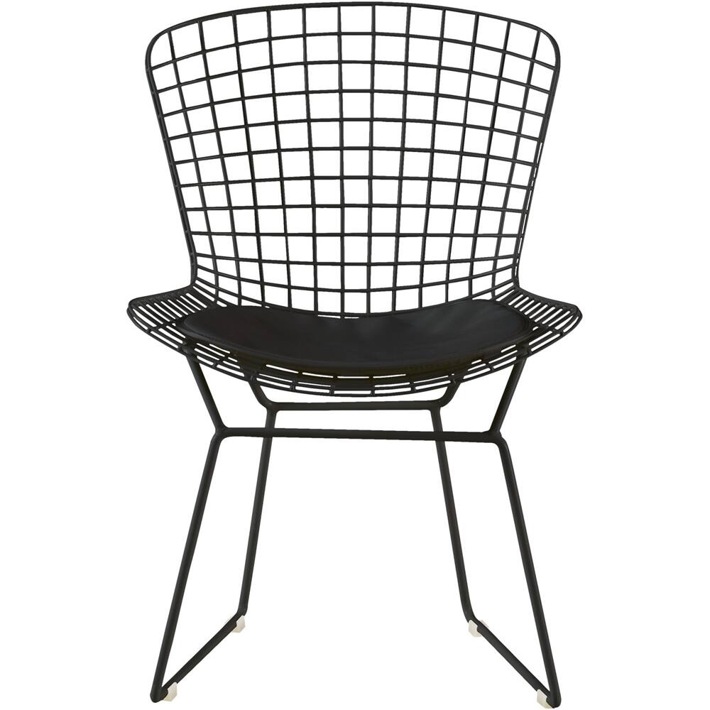 Alt View 11. Elle Decor - Holly Metal & Iron Chairs (Set of 2) - Black.