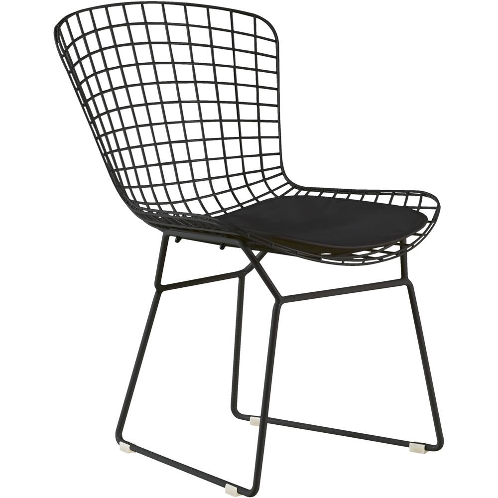 Alt View 12. Elle Decor - Holly Metal & Iron Chairs (Set of 2) - Black.