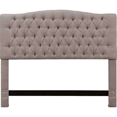 Elle Decor - Celeste Contemporary Tufted Fabric 62" Queen Upholstered Headboard - Brown