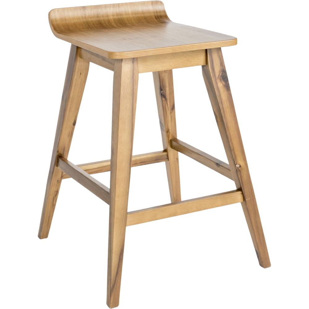 Angle View: Noble House - Sunapee Wooden Barstool (Set of 2) - Grey