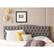 Alt View 13. Elle Decor - Celeste Contemporary Tufted Fabric 78" King Upholstered Headboard - Gray.