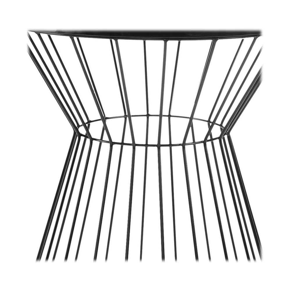 Alt View 12. Elle Decor - Lulu Round Modern Contemporary MDF Side Table - French Black.