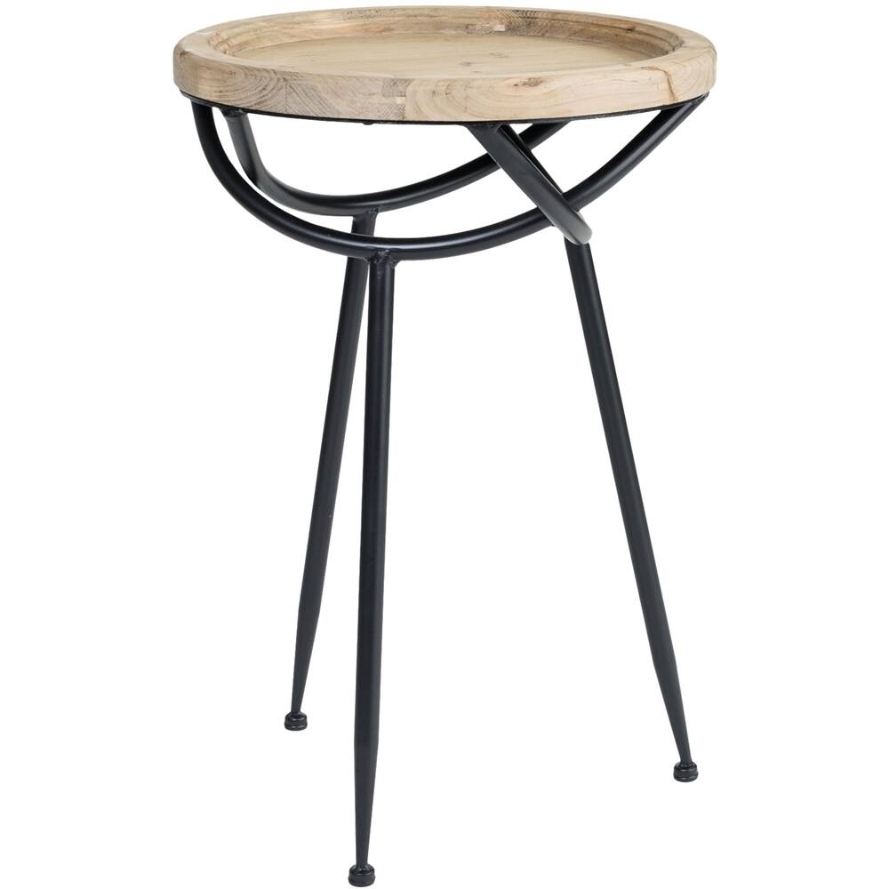 Alt View 11. Adore Decor - Easton Modern Rustic Manufactured Wood Side Table - Light Beige.