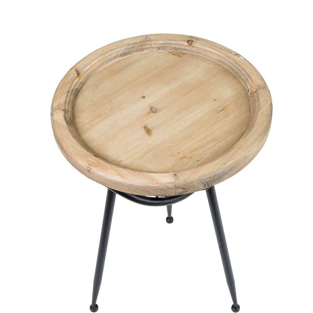 Alt View 13. Adore Decor - Easton Modern Rustic Manufactured Wood Side Table - Light Beige.