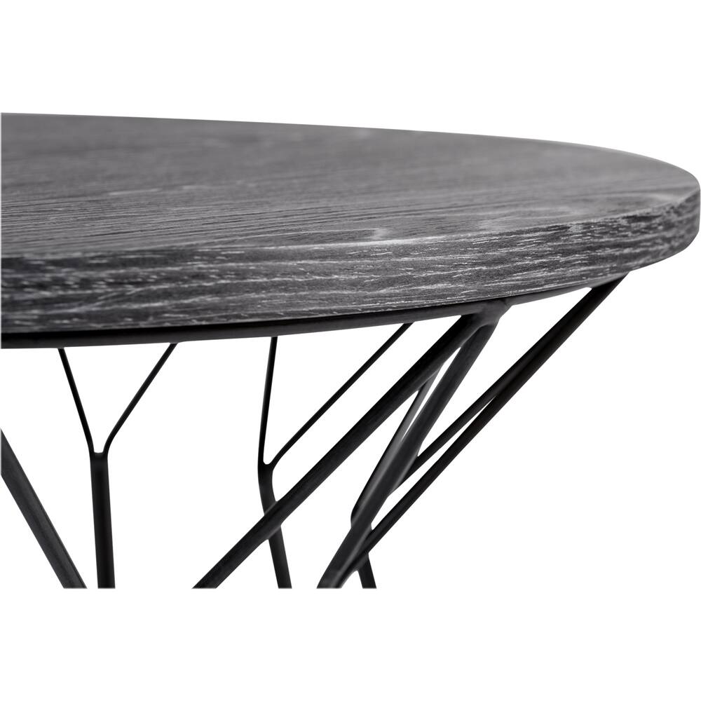 Alt View 11. Elle Decor - Fleur Modern MDF/Veneer Side Table - Black.