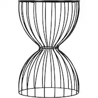 Elle Decor - Cami Round MDF Side Table - Black - Front_Zoom