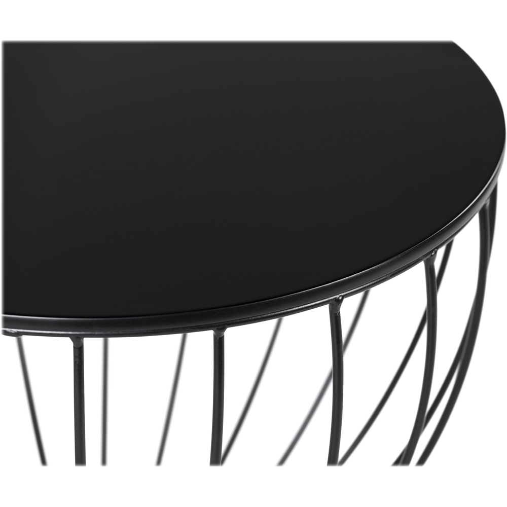 Elle Decor - Cami Round MDF Side Table - Black