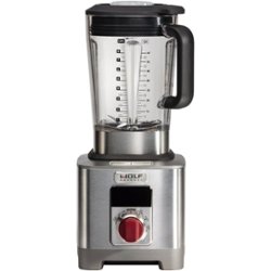 Wolf Gourmet - 64-Oz. Blender/Cooker - Stainless Steel/Red Knob - Front_Zoom