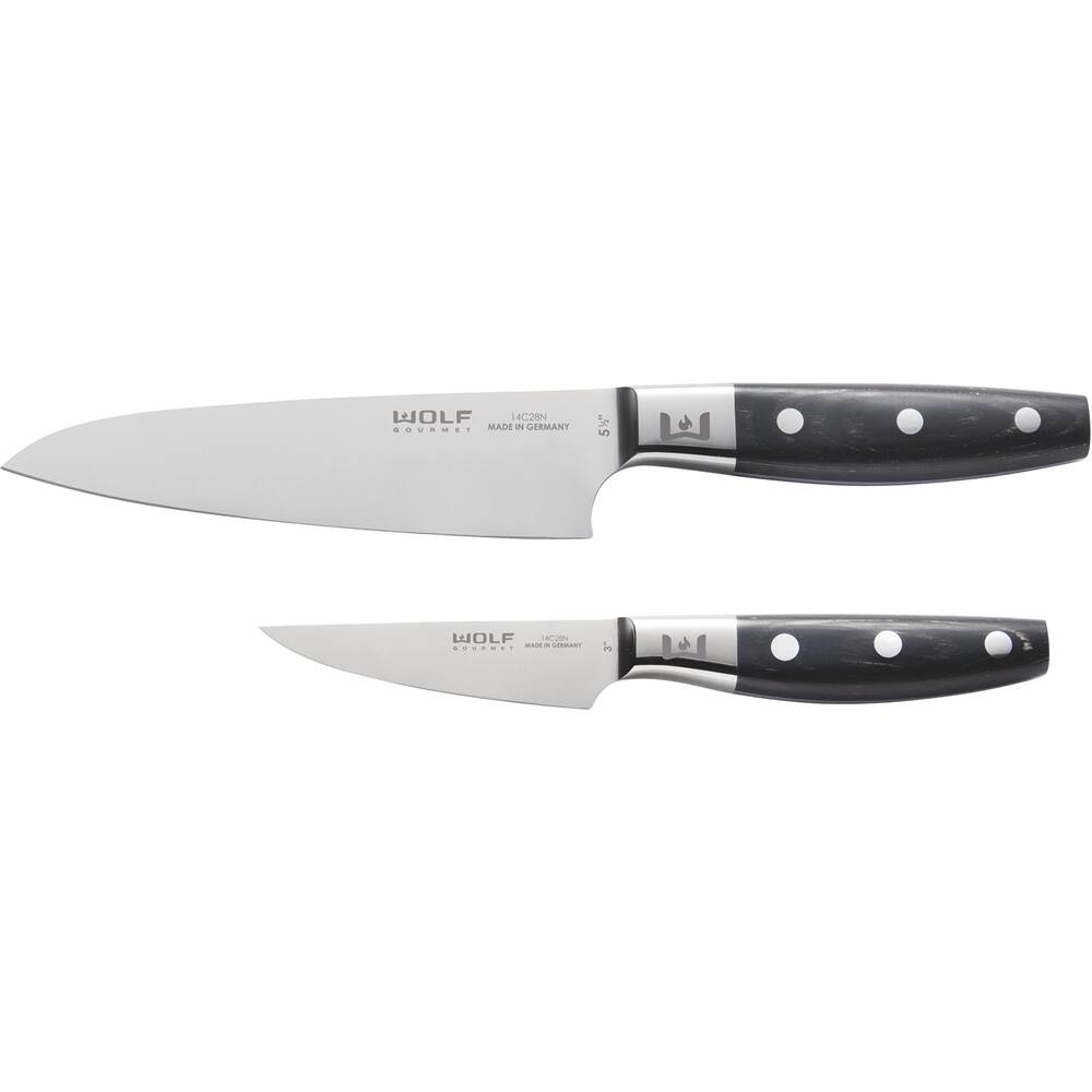 Angle View: Wolf Gourmet - 2-Piece Knife Set - Stainless Steel