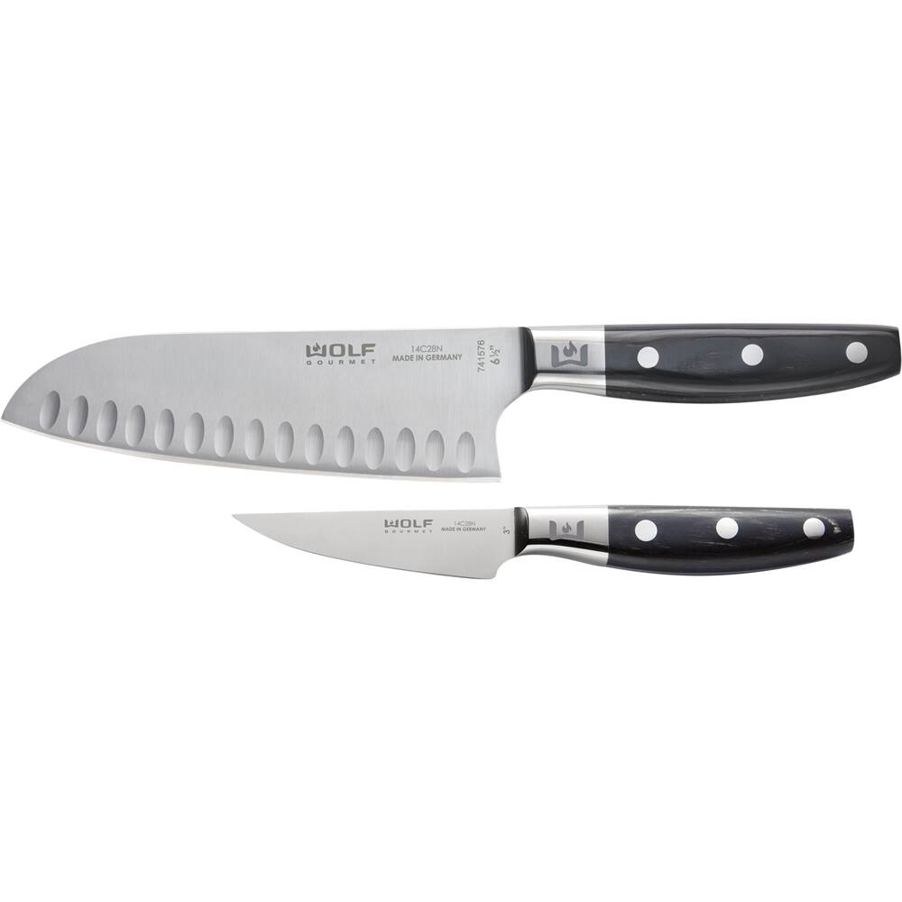 Angle View: Wolf Gourmet - 2-Piece Knife Set - Stainless Steel