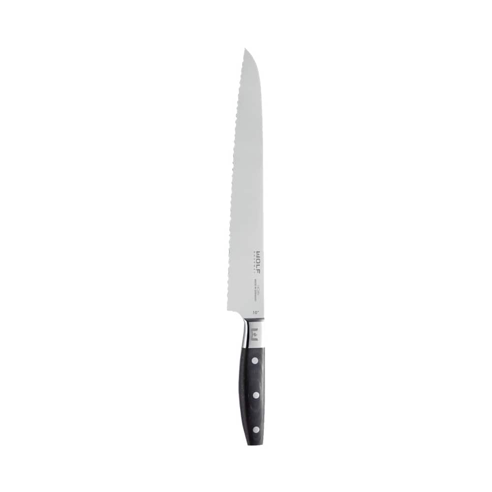 Angle View: Wolf Gourmet - Bread Knife (10" Blade) - Black/Silver