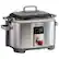 Left. Wolf Gourmet - 7qt Multi Cooker - Stainless Steel/Red Knob.