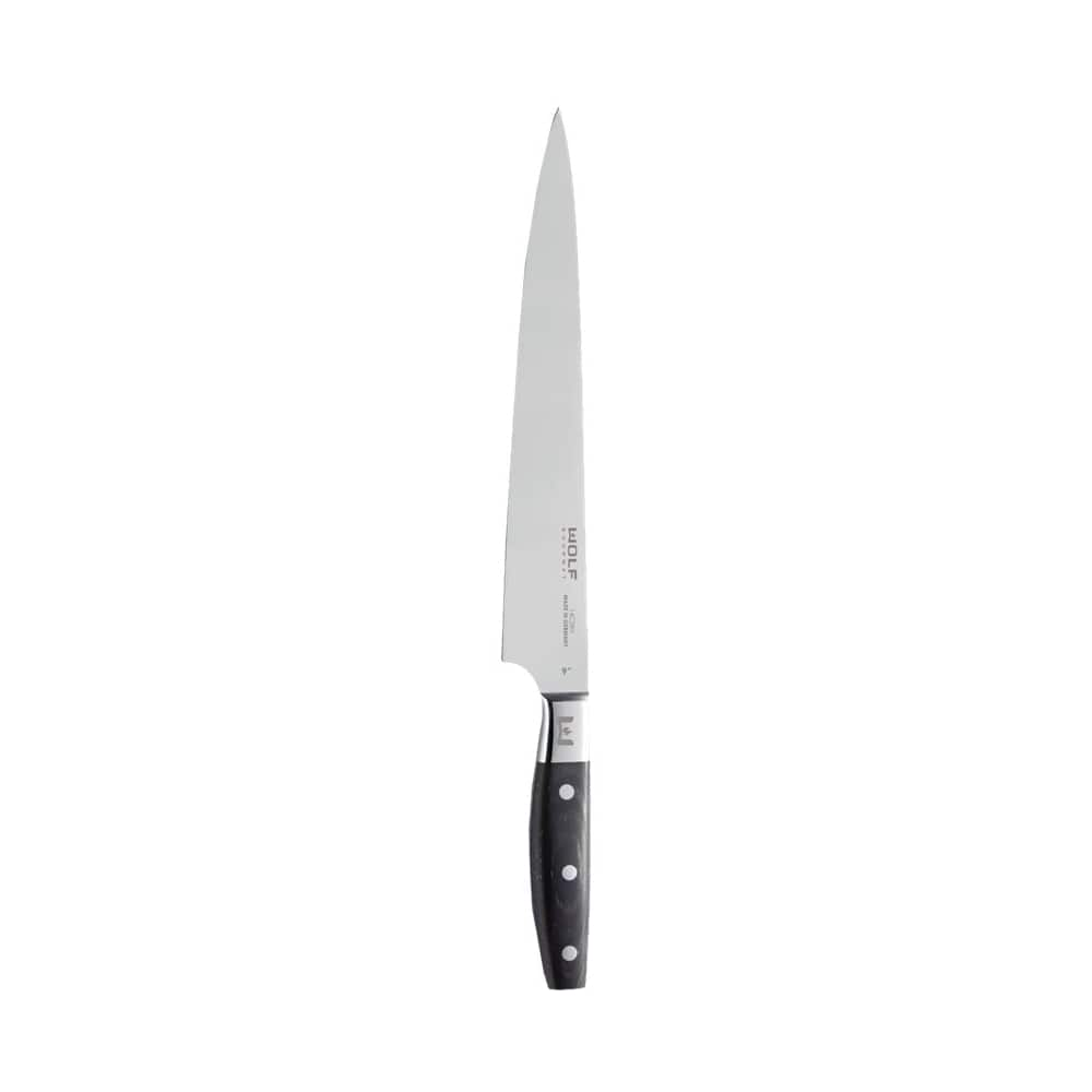 Angle View: Wolf Gourmet - Carving Knife (9" Blade) - Black/Silver