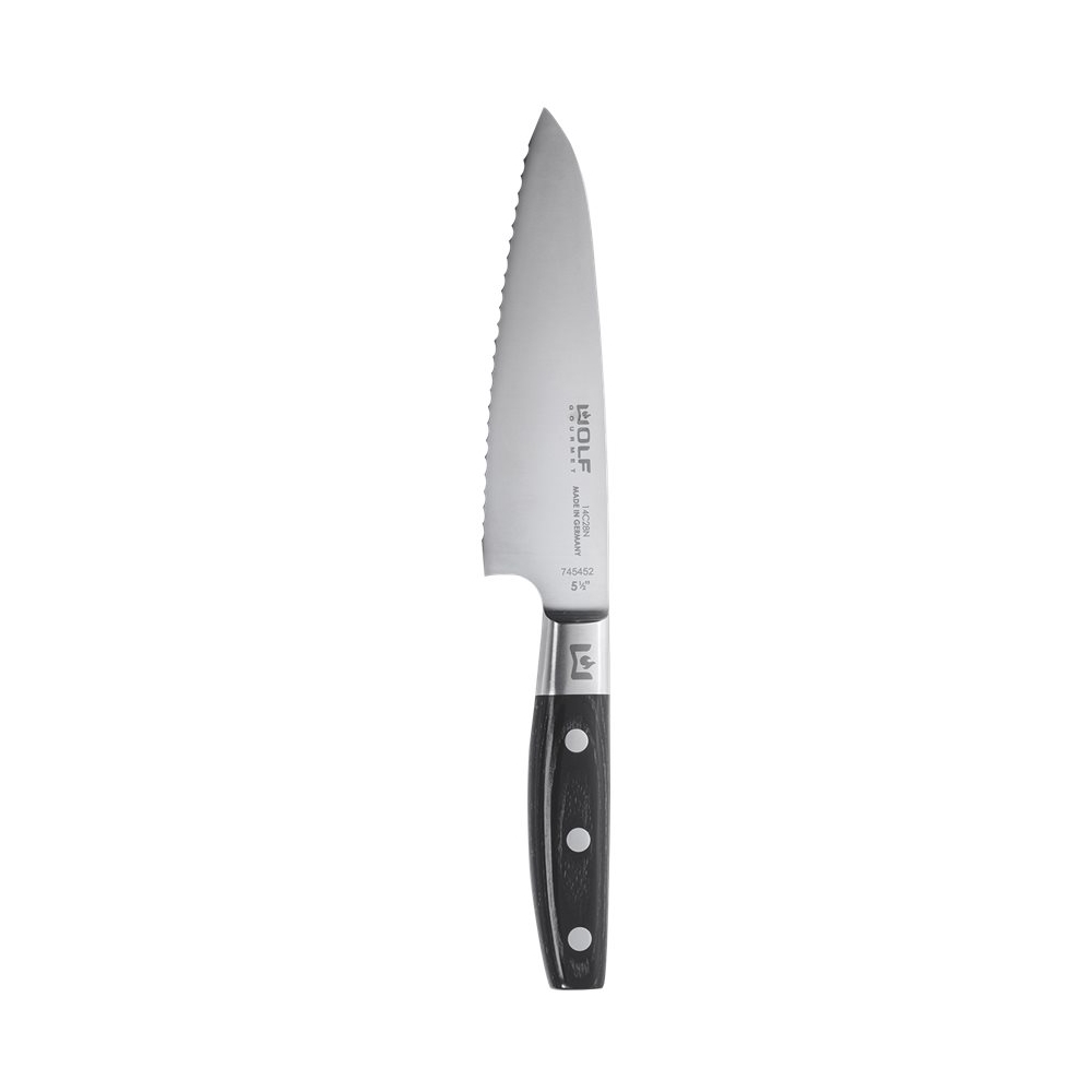 Angle View: Wolf Gourmet - Utility Knife (5.51" Blade) - Black/Silver