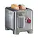 Left. Wolf Gourmet - 2-Slice Wide-Slot Toaster - Stainless Steel/Red Knob.