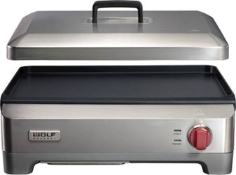 Wolf Gourmet - Precision Griddle with Stainless Steel Lid - Stainless Steel - Front_Zoom