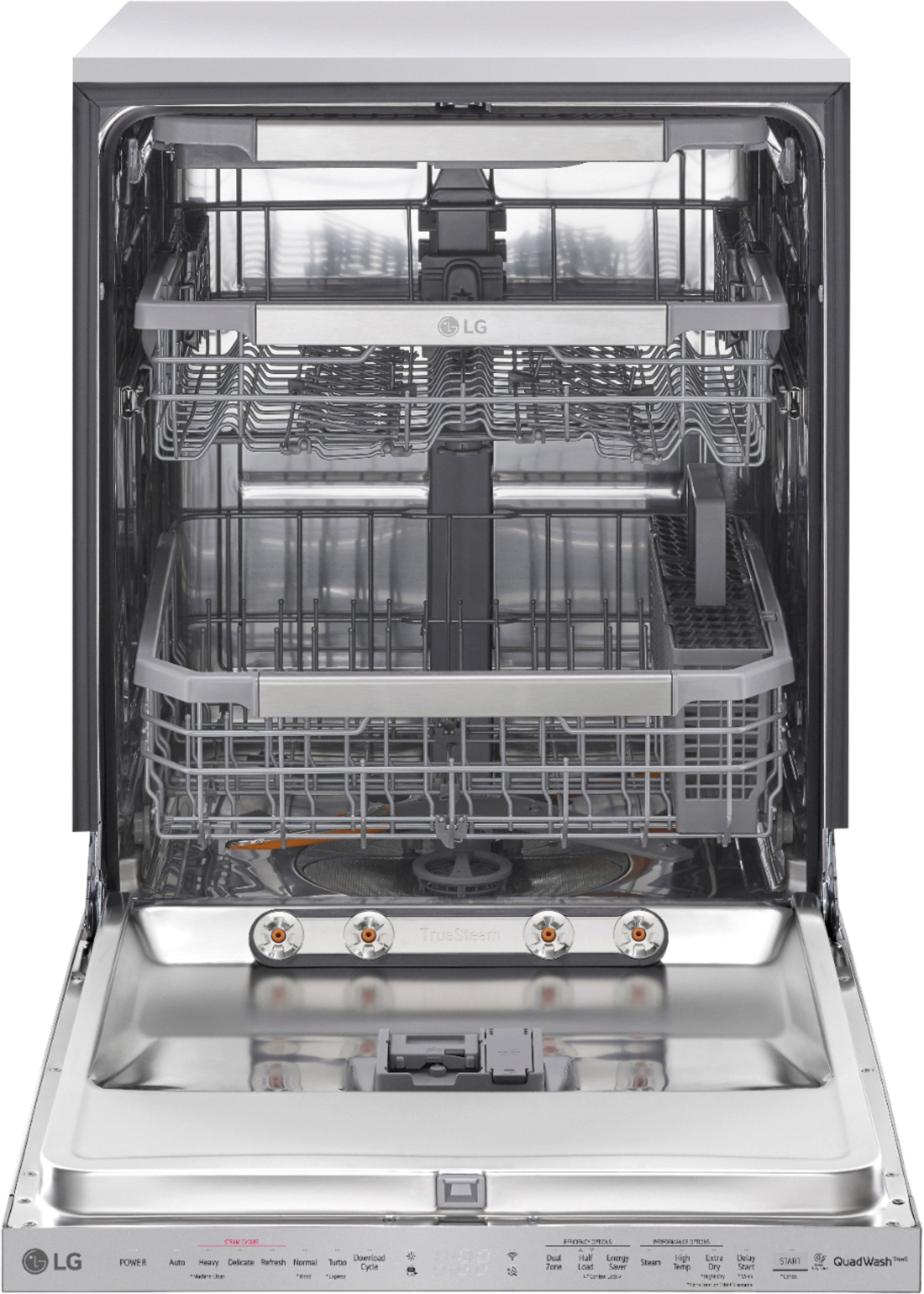 Alt View 14. LG - 24" Top Control Smart Built-In Stainless Steel Tub Dishwasher with 3rd Rack, QuadWash and 44db - Stainless Steel.