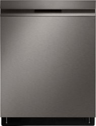 LG - 24" Top Control Smart Built-In Stainless Steel Tub Dishwasher with 3rd Rack, QuadWash and 44db - Black Stainless Steel - Front_Zoom