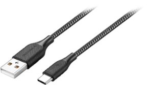 Insignia™ - 4' USB-A to USB-C Charge-and-Sync Cable - Charcoal - Front_Zoom